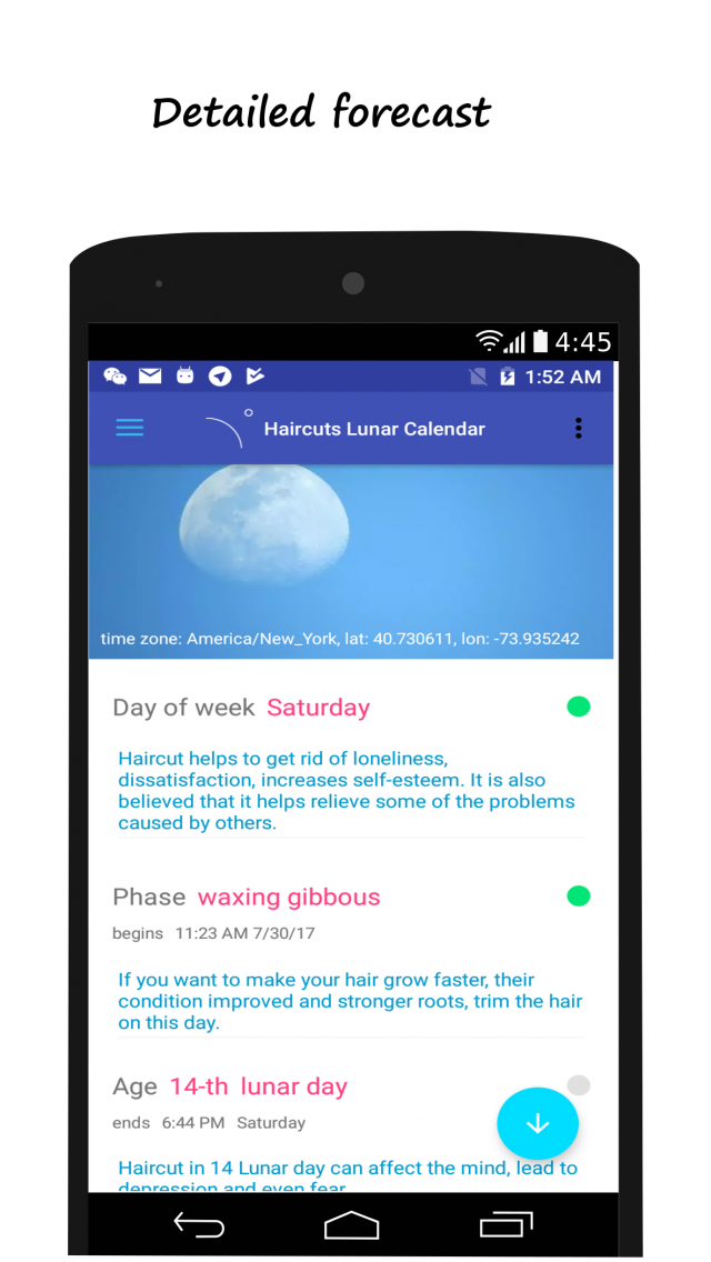 Haircuts Lunar Calendar App For Android New Android